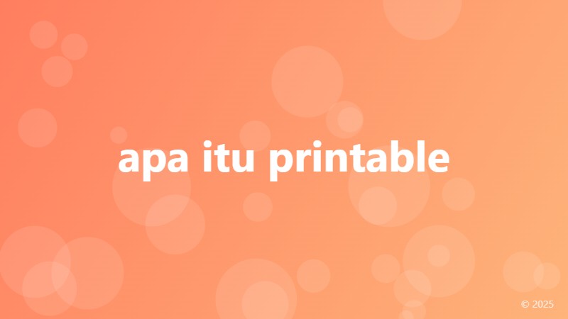 apa itu printable