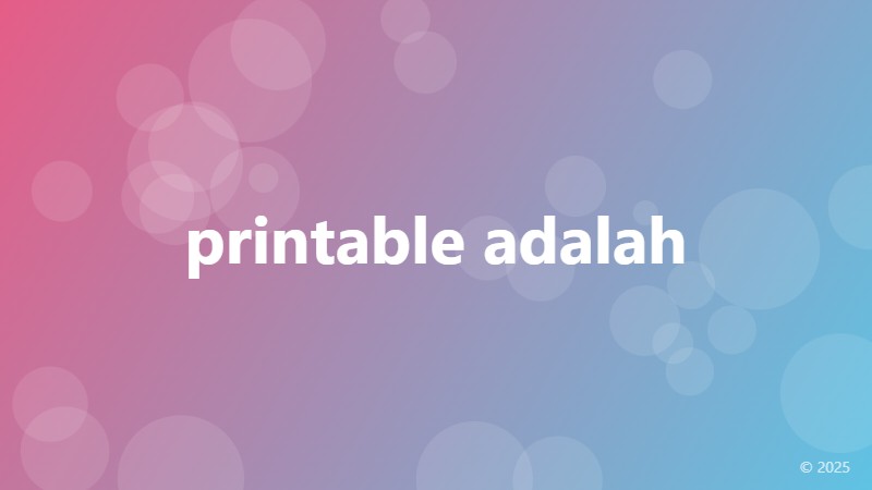 printable adalah