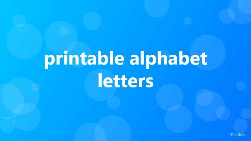 printable alphabet letters