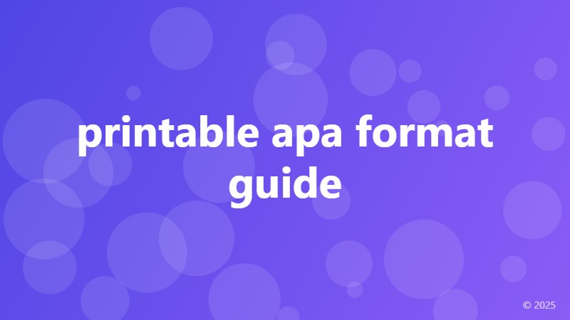 printable apa format guide