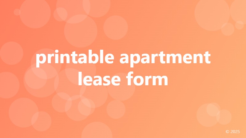 printable apartment lease form