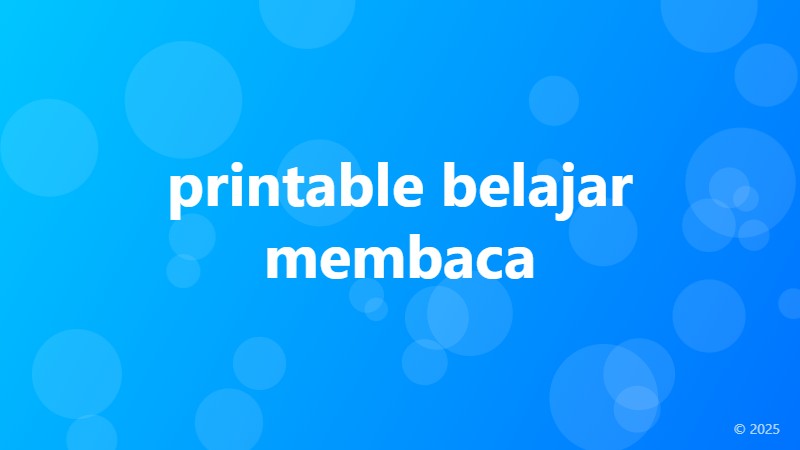 printable belajar membaca