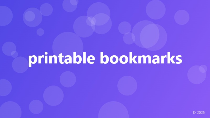 printable bookmarks
