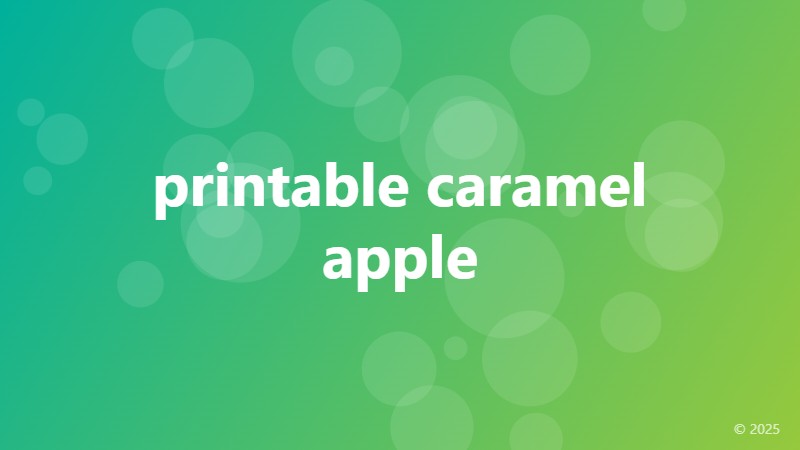 printable caramel apple