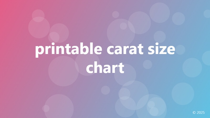 printable carat size chart