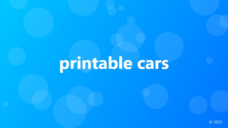 printable cars