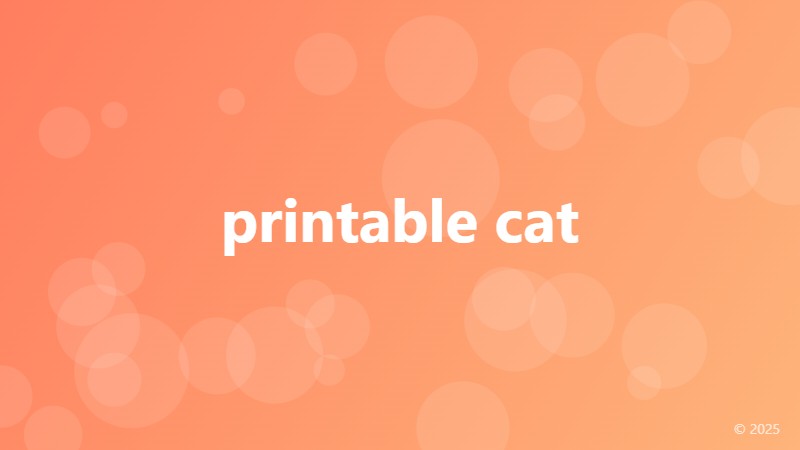 printable cat