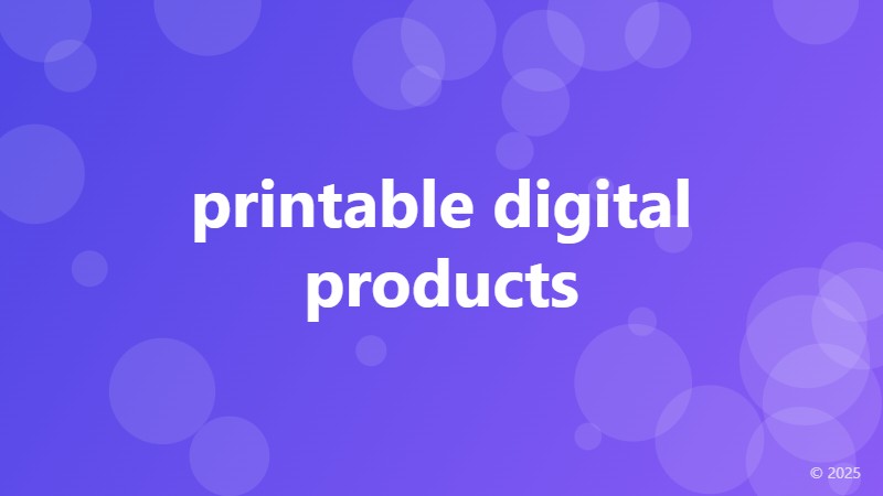 printable digital products