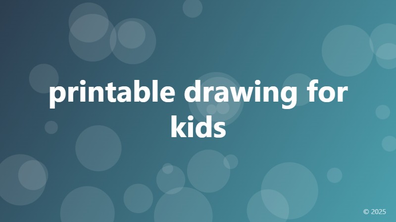 printable drawing for kids