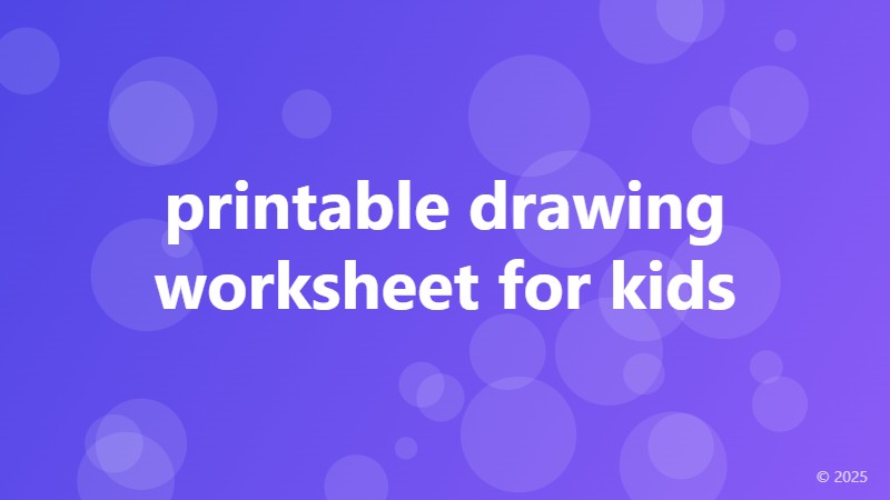 printable drawing worksheet for kids
