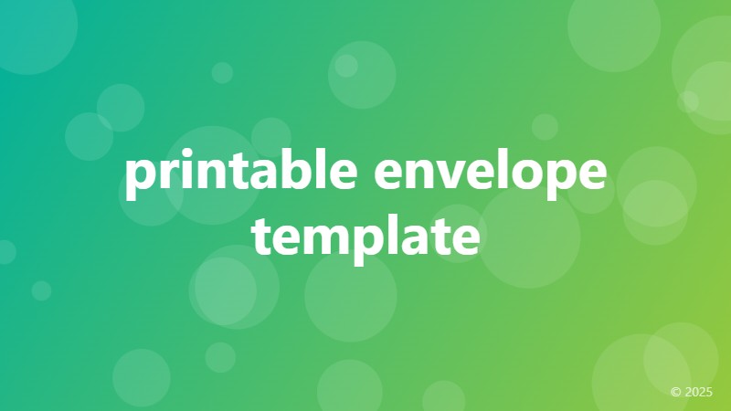 printable envelope template