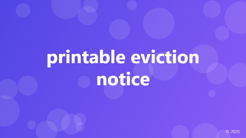 printable eviction notice