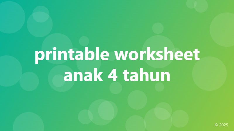 printable worksheet anak 4 tahun