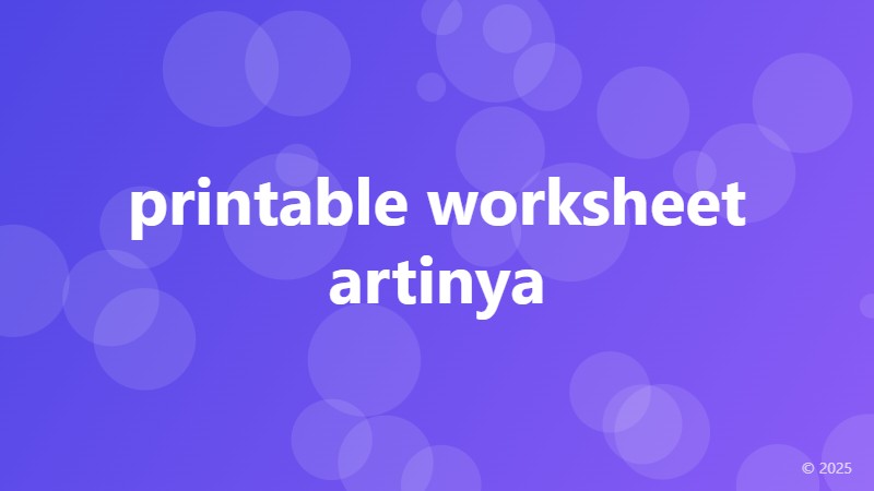 printable worksheet artinya