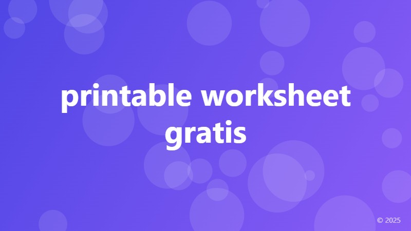 printable worksheet gratis